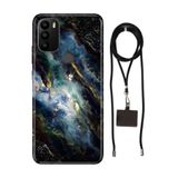 Senada General Mobile Gm 21 Plus İle Uyumlu Kılıf Karanlık Desenli Silikon İpli Boyun Askı Aparatı