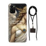 Senada General Mobile Gm 21 Plus İle Uyumlu Kılıf Stars Desenli Silikon İpli Boyun Askı Aparatı