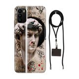 Senada General Mobile Gm 21 Plus İle Uyumlu Kılıf Tanrıça Desenli Silikon İpli Boyun Askı Aparatı