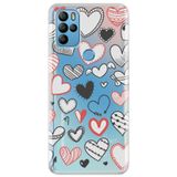 Senada General Mobile Gm 21 Pro İle Uyumlu Kılıf 0.4 Mm Lazer Kesim Silikon Kapak Desenli Kalpler