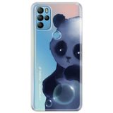 Senada General Mobile Gm 21 Pro İle Uyumlu Kılıf 0.4Mm Lazer Kesim Silikon Kapak Cartoon Panda