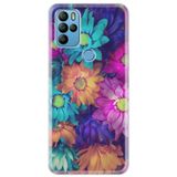 Senada General Mobile Gm 21 Pro İle Uyumlu Kılıf 0.4Mm Lazer Kesim Silikon Kapak Çiçek Portre