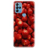 Senada General Mobile Gm 21 Pro İle Uyumlu Kılıf 0.4Mm Lazer Kesim Silikon Kapak Çilekler