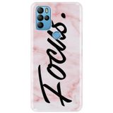 Senada General Mobile Gm 21 Pro İle Uyumlu Kılıf 0.4Mm Lazer Kesim Silikon Kapak Focus Mermer