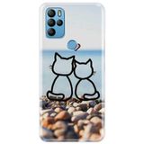 Senada General Mobile Gm 21 Pro İle Uyumlu Kılıf 0.4Mm Lazer Kesim Silikon Kapak Kedilerin Aşkı