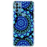 Senada General Mobile Gm 21 Pro İle Uyumlu Kılıf 0.4Mm Lazer Kesim Silikon Kapak Mavi Mandala,Color377
