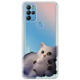 Senada General Mobile Gm 21 Pro İle Uyumlu Kılıf 0.4Mm Lazer Kesim Silikon Kapak Şeker Kedi