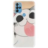 Senada General Mobile Gm 21 Pro İle Uyumlu Kılıf 0.4Mm Lazer Kesim Silikon Kapak Şişko Kedi Uyumlu