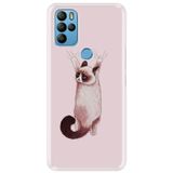 Senada General Mobile Gm 21 Pro İle Uyumlu Kılıf 0.4Mm Lazer Kesim Silikon Kapak Siyam Kedi