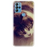 Senada General Mobile Gm 21 Pro İle Uyumlu Kılıf 0.4Mm Lazer Kesim Silikon Kapak Tekir Kedi
