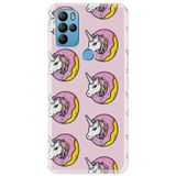Senada General Mobile Gm 21 Pro İle Uyumlu Kılıf 0.4Mm Lazer Kesim Silikon Kapak Unicorn Donut