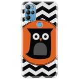 Senada General Mobile Gm 21 Pro İle Uyumlu Kılıf 0.4Mm Lazer Kesim Silikon Kapak Zigzag Baykuş