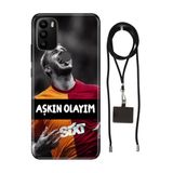 Senada General Mobile Gm 21 Pro İle Uyumlu Kılıf Aşkın Olayım Desenli Silikon İpli Boyun Askı Aparatı