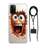 Senada General Mobile Gm 21 Pro İle Uyumlu Kılıf Funny Desenli Silikon İpli Boyun Askı Aparatı