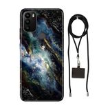 Senada General Mobile Gm 21 Pro İle Uyumlu Kılıf Karanlık Desenli Silikon İpli Boyun Askı Aparatı