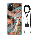 Senada General Mobile Gm 21 Pro İle Uyumlu Kılıf Karma Ametist Desenli Silikon İpli Boyun Askı Aparatı