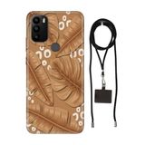Senada General Mobile Gm 21 Pro İle Uyumlu Kılıf Olive Garden Desenli Silikon İpli Boyun Askı Aparatı
