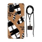 Senada General Mobile Gm 21 Pro İle Uyumlu Kılıf Plant Desenli Silikon İpli Boyun Askı Aparatı