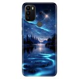 Senada General Mobile GM 21 Pro ile Uyumlu Kılıf Resimli Desenli Silikon Gece Yarısı