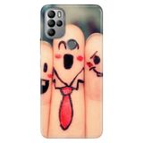 Senada General Mobile Gm 21 Pro İle Uyumlu Kılıf Silikon Desenli Tam Koruma Resimli Gülen Parmaklar