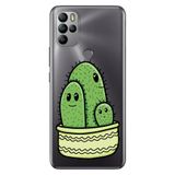 Senada General Mobile Gm 21 Pro İle Uyumlu Kılıf Silikon Desenli Tam Koruma Resimli Kaktüs Ailesi