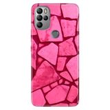Senada General Mobile Gm 21 Pro İle Uyumlu Kılıf Silikon Desenli Tam Koruma Resimli Pembe Beton