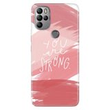 Senada General Mobile Gm 21 Pro İle Uyumlu Kılıf Silikon Desenli Tam Koruma Resimli You Are Strong