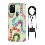 Senada General Mobile Gm 21 Pro İle Uyumlu Kılıf Snakes Desenli Silikon İpli Boyun Askı Aparatı