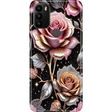 Senada General Mobile Gm 21 Pro Kılıf Desenli Baskılı Tpu Rubber Kapak Gold Gül - 001-Renkli