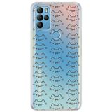 Senada General Mobile Gm 21 Pro Uyumlu İle Uyumlu Kılıf 0.4Mm Lazer Kesim Silikon Kapak Kedi Çizgi