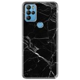 Senada General Mobile Gm 21 Pro Uyumlu İle Uyumlu Kılıf 0.4Mm Lazer Kesim Silikon Kapak Mermer Siyah