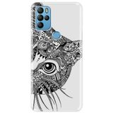 Senada General Mobile Gm 21 Uyumlu Pro İle Uyumlu Kılıf 0.4Mm Lazer Kesim Silikon Kapak Tekir Kedi Mandala