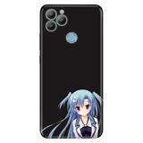 Senada General Mobile Gm 22 / Gm 22S İle Uyumlu Kılıf 0.4Mm Lazer Kesim Silikon Kapak Mavi Anime Kız