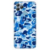 Senada General Mobile Gm 22 / Gm 22S İle Uyumlu Kılıf 0.4Mm Lazer Kesim Silikon Kapak Mavi Komando