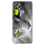Senada General Mobile Gm 22 / Gm 22S İle Uyumlu Kılıf 0.4Mm Lazer Kesim Silikon Kapak Sarı Göz Kedi