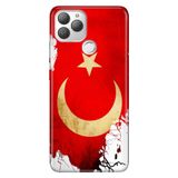 Senada General Mobile Gm 22 Plus İle Uyumlu Kılıf 0.4 Mm Lazer Kesim Silikon Türk Bayrağı