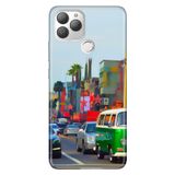 Senada General Mobile Gm 22 Plus İle Uyumlu Kılıf 0.4Mm Lazer Kesim Silikon Miami Street