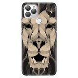 Senada General Mobile Gm 22 Plus İle Uyumlu Kılıf 0.4Mm Lazer Kesim Silikon Stok-Altın Aslan Mandala