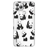 Senada General Mobile Gm 22 Plus İle Uyumlu Kılıf 0.4Mm Lazer Kesim Silikon Stok-Small Pandas