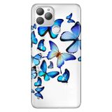 Senada General Mobile Gm 22 Plus İle Uyumlu Kılıf 0.4Mm Lazer Kesim Silikon Stok:2D Kelebekler