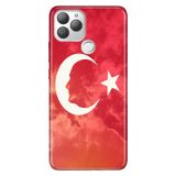 Senada General Mobile Gm 22 Plus İle Uyumlu Kılıf 0.4Mm Lazer Kesim Silikon Stok:Ay Yıldız Mustafa Kemal Atatürk