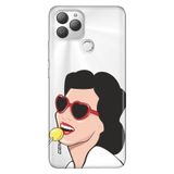 Senada General Mobile Gm 22 Plus İle Uyumlu Kılıf 0.4Mm Lazer Kesim Silikon Stok:Bayan Loli
