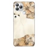Senada General Mobile Gm 22 Plus İle Uyumlu Kılıf 0.4Mm Lazer Kesim Silikon Stok:Dog Marble