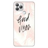 Senada General Mobile Gm 22 Plus İle Uyumlu Kılıf 0.4Mm Lazer Kesim Silikon Stok:Good Vibes,Color1366