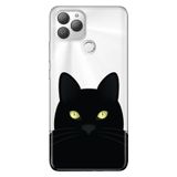 Senada General Mobile Gm 22 Plus İle Uyumlu Kılıf 0.4Mm Lazer Kesim Silikon Stok:Kara Kedi