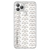 Senada General Mobile Gm 22 Plus İle Uyumlu Kılıf 0.4Mm Lazer Kesim Silikon Stok:Kedi Çizgi