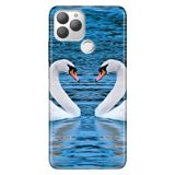 Senada General Mobile Gm 22 Plus İle Uyumlu Kılıf 0.4Mm Lazer Kesim Silikon Stok:Kuğu,Color1271