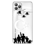 Senada General Mobile Gm 22 Plus İle Uyumlu Kılıf 0.4Mm Lazer Kesim Silikon Stok:Mehmetçik
