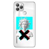 Senada General Mobile Gm 22 Plus İle Uyumlu Kılıf 0.4Mm Lazer Kesim Silikon Stok:Mix Heykel