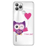 Senada General Mobile Gm 22 Plus İle Uyumlu Kılıf 0.4Mm Lazer Kesim Silikon Stok:Pembe Baykuş